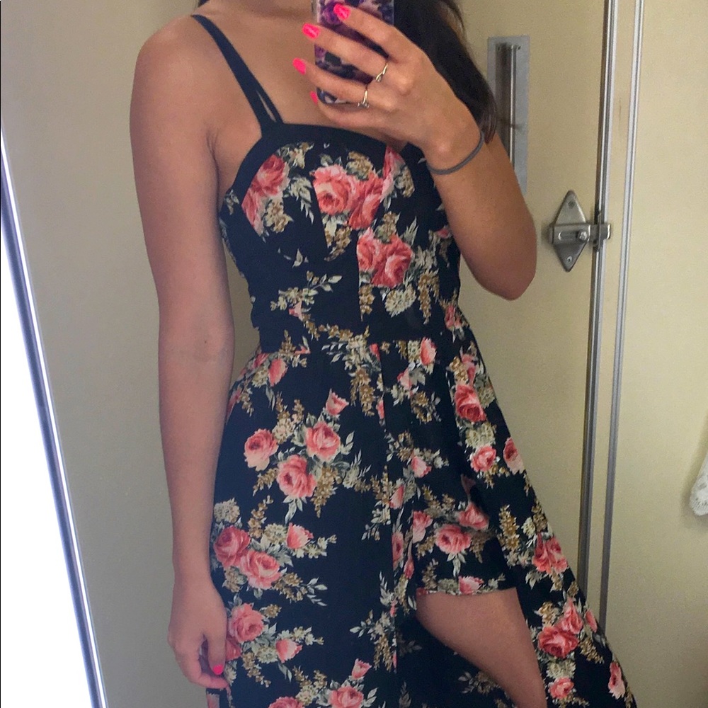 Band of Gypsies Black Floral Maxi Dress